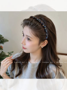 คลิปผมทรงคลื่นแบบมีฟันสำหรับผู้หญิง 2024 ฤดูใบไม้ร่วง/ฤดูหนาว ตกแต่งผม ทรงสูง คลิปผมสำหรับล้างหน้า เครื่องประดับผม