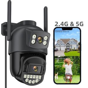 Camera IP PTZ Ngoài Trời 5GHz WiFi 5K 10MP Hai Ống Kính Tích Hợp AI Phát Hiện Người Có Chức Năng Đàm Thoại Chống Nước Dùng Cho Giám Sát Nhà Cửa