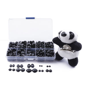 600-1000ชิ้นขนาดผสมกล่องกาวตาเหนอะหนะสำหรับตุ๊กตาของเล่น DIY รูปสัตว์ Scrapblking ตาจมูกอุปกรณ์งานฝีมือ