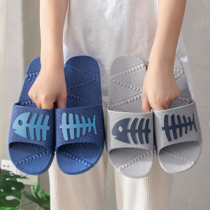 Big Size 50 51 Men Summer Slippers Fishbone Pattern Indoor Sandals Non-slip Women Bathroom Slides Shoes Couple Home Outdoor Flip-flops Comfortable Soft PVC