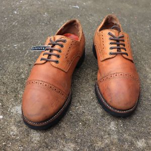 ส่งฟรี 7.5Us 25.5cm 40.5eu รองเท้า Hawkins EST.1850 รุ่น Cape Toe BROGUE Pre-owned Authentic