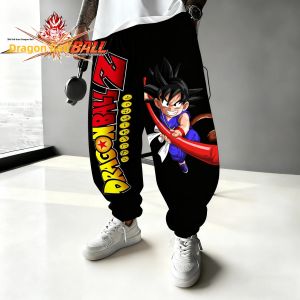 Quần Thể Thao Cotton Dragon Ball Goku Thời Trang Đường Phố Nam Phong Cách Y2K Ống Rộng Mùa Thu/đông In Hình Anime Quần Cosplay