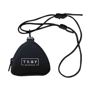 Ví móc khóa ví mini đựng tiền lẻ TROY REC đựng tiền thẻ phụ kiện hộp tai nghe  size 11 x 10 x 3cm chất vải bố pvc chống thấm