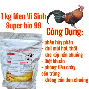 [1kg men super bio - 99] men vi sinh rắc chuồng đệm lót sinh học  - hàng chính hãng GRV Việt Nam