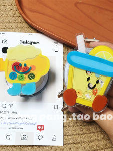 น่ารัก การ์ตูน Lemon Tea Beer Shake ที่วางโทรศัพท์แบบแม่เหล็กดูดติด ดีไซน์สำหรับผู้หญิง วัสดุอะคริลิก ใช้ได้ทั้งแบบมือถือและตั้งโต๊ะ