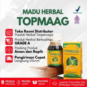 MADU TOPMAAG SOLUSI ASAM LAMBUNG | MAAG KRONIS GRED TOP MAAG BANTU PENYERAPAN MAKANAN