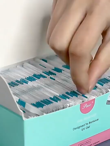 1PAKET 5PCS Penghapus Kutek UV Gel Wrap Bungkus UV Gel Nail Polish Remover Cleaner Wipes KU011