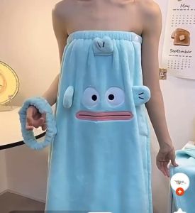 Handuk Karakter Set 3in1 / Handuk Mandi / Handuk Wajah / Handuk Jubah / Handuk Kepala 70x140cm 35x75cm Bahan Microfiber Lembut Daya Serap Tinggi
