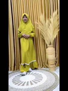 GAMIS ANAK PEREMPUAN SET JILBAB 3-15 TAHUN | BAJU MUSLIM ANAK | SIARY ANAK