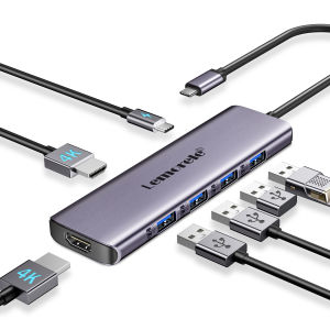Lemorele | Lemorele TC66L 7 Trong 1 USB C Hub Docking Station 4K HDMI 100W PD Multi Splitter Adapter Cho MacBook Windows iOS Type C