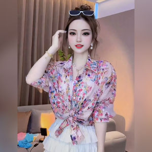 Fashionable 3D Embroidered Chiffon Shirt for Women New Arrival 2024 Versatile Sun-Protective Long Sleeve Top Elegant European Style