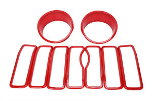 Car Front Grille Inserts Trim Headlight Decoration Cover for Jeep Wrangler JL Gladiator JT 2024 2025 2026 Exterior Accessories