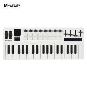 M-VAVE | M-VAVE SMK-37 PRO Bộ Nguồn Âm Thanh MIDI Di Động 37 Phím Khả Năng Kết Nối Không Dây Với 16 Phím Trống Kết Nối Cho Nhiều Hệ Thống