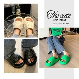 LHMonday ขายดีประจำฤดูกาล☁เรียบง่ายและหลากหลาย รองเท้า แตะ ฮิต🧸ลายหมีน่ารักกรุบกริบ😍น้ำหนักรองเท้าเบาสุดๆ งานดีสมราคามากๆ 🍡