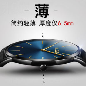 Men Ultra-Thin Watch Mens Swiss Certified Import Movement New Simple Fashion Waterproof Genuine Genuine Leather Famous Watch Fashion