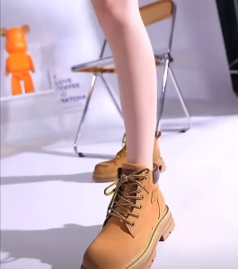 New Ankle Boots Thick Soled British Boots For women Soft Leather Hiking Short Boots