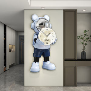 Minimalist Nordic Modern Quartz Astronaut Wall Clock Creative Mute Large Fashion Clocks Home Living Room Restaurant Entrance Decorative wall watch