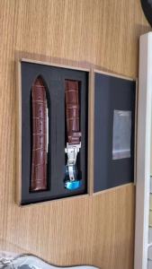 Genuine Leather Strap With Box Watch Band Butterfly Clasp Bracelet 12/14/16/18mm 20mm 21mm 22mm 24mm Wristband Watch Accessories