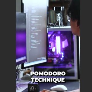 Vessels Flip Cube Pomodoro Timer for Productivity Square Plastic