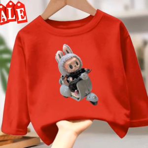 Kaos atasan anak usia 1-12 tahun Cewek Cowok bergambar LABUBU VESPA Kekinian Sablon Digital