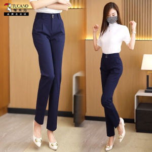 High Waist Slim Fit Tuxedo Pants for Women Fashionable Straight Leg Professional Style Autumn New Arrival Harlan Pants