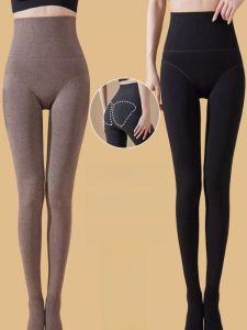 MiiOW | Womens Fleece Lined Thickened Autumn Winter Pantyhose Footed Base Layer Tights Warm Leggings Cotton Polyester Spandex Blend