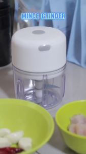 MEEVIDA Electric Garlic Chopper Kitchen Blender Mixer Food Chopper Crusher Grinder Vegetable Meat Processor