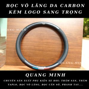 Bọc vô lăng ô tô vô lăng ô tô Mazda cho các dòng xe chất liệu carbon cao cấp kèm logo mạ niken