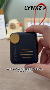 LYNXZ 10000mAh Portable Power Bank Built-in 2 Cables Fast Charging Mini Pocket Size Powerbank Lightweight 160g Travel Charger 1 Year Warranty