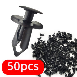 PINMOAP 8mm Automotive Fastener Nylon Black Push Pin Clip Body Decoration Panel Fastener Automotive Door Bumper Fender Fastener