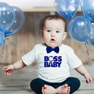 Boss Baby Personalized Baby Boy Onesie | Cotton Bodysuit | 1st Birthday Outfit | Custom Name