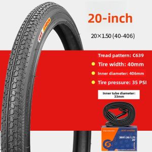 CST 20 Inch Bicycle Tire for Kids Bike Inner And Outer Tires Durable Rubber Wheel Tyre 1.35/1.5/1.75/1.95/2.125 Sizes Available