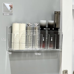 Bathroom Wall-Mounted Storage Rack Toilet Cosmetics Organizer No-Drill Plastic Shelf for Bathroom And Washroom Nordic Style