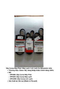 Dây Curoa Máy Phát / Máy Lạnh / Lốc Lanh Xe Mitsubishi Jolie Mã: 4PK985 / 4PK925 / 4PK1000 Thương hiệu Gates- Mỹ Hàng Nhập Khẩu Chính hãng 100%