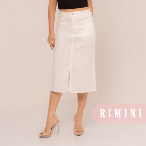 RIMINI - Rok Span Jeans Midi Back Patch Midi Size 26-33 - Kyarra Skirt 5240