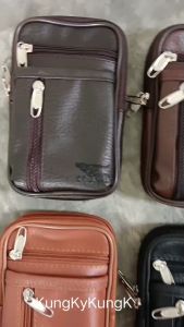 กระเป๋าคาดเข็มขัด กระเป๋าใส่มือถือ 3 ช่องซิป