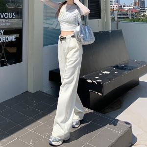 High Waiststraight Legrip Jeans Womens Autumn Winter Fashionable Wideleg Pants Comfortable Cottondenim Flattering Fit