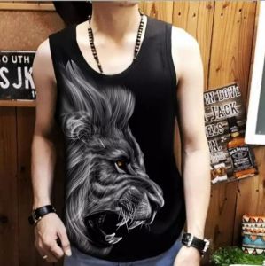 ShopAoi - Singlet Singa Abu / Kaos tanpa lengan / Kaos Dalam / Singlet Pria / Lekbong