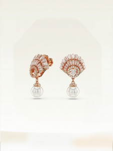 Swarovski | Droplet Shell Imitation Pearl Earrings