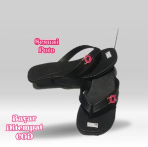 sandal jepit wanita hak 3 CM heels terbaru perempuan kekinian dan keren COD