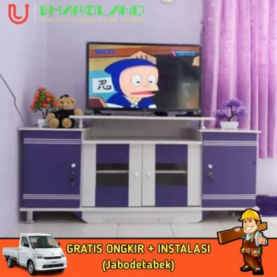 Meja Tv Minimalis Modern / Bufet Tv / Lemari Tv / Rak Tv Minimalis - Ungu