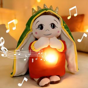 Bandai | Maria and Jesus Baby Sleeping Companion Sound Soothing Musical Plush Toys With Air Bag And Light Doll Breathing Kawaii Toy Gifts