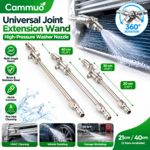 Cammuo Stainless Steel 360° Rotating Pressure Washer Spray Wand 20cm 30cm Quick Connector Car Wash Nozzle Auto Cleaning Tool