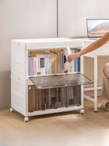 กล่องเก็บของใส กล่องหนังสือใสสำหรับโรงเรียน กล่องใส่เสื้อผ้า กล่องเก็บหนังสือแบบพับได้สำหรับใช้ในบ้าน กล่องเก็บของแบบใส