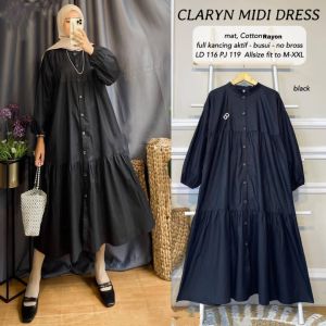Gamis Wanita Terbaru 2023 CLARYN MIDI DRESS KATUN RAYON