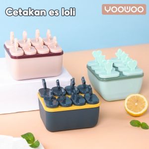 YooWoo Cetakan ice cream / Cetakan es krim 8 slot / stik es krim / cetakan es batu / es loli DIY