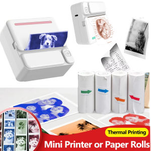 [Portable Thermal Printer] Portable Mini Wireless Thermal Printer Color Photo Print Inkless Gift for Labels57*25mm