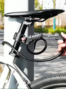Bicycle Lock Thicken Rope Anti-theft 4-digit Password Lock Mountain Bike Security Cable Lock