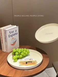 Nampan Estetik Tatakan Dapur/ Nampan Saji Serbaguna Makanan Minuman Snack Rumah Moza