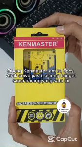 KENMASTER Obeng Jam Set 6 pcs Kacamata Tamiya Laptop Elektronik Komputer PC HP Handphone Jam Tangan